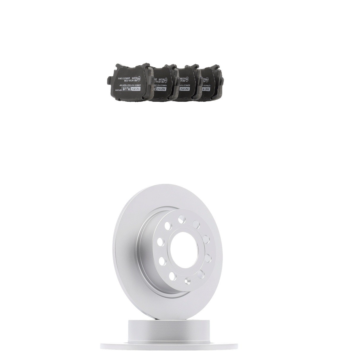 RIDEX PLUS 3405B0393P: Zestaw do hamulców, hamulce tarczowe Oś tylna, Ø: 253[mm], pełny, ze śrubami prowadzącymi zacisku hamulcowego