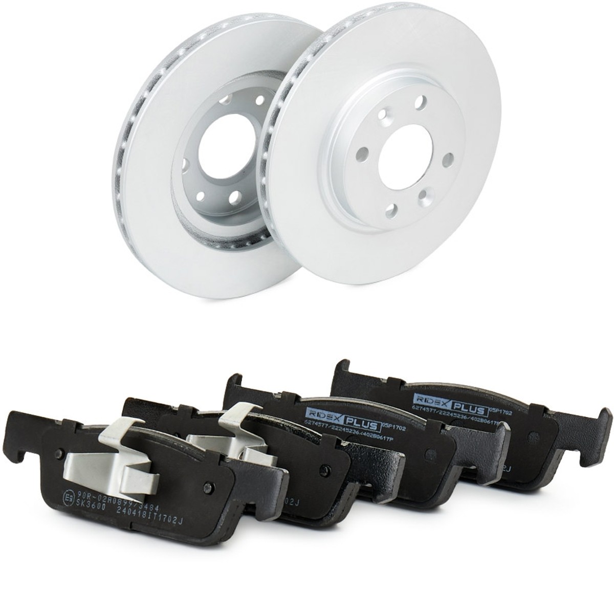 RIDEX PLUS 3405B0453P: Bromssats, skivbroms framaxel, Ø: 258,0mm, ventilerad