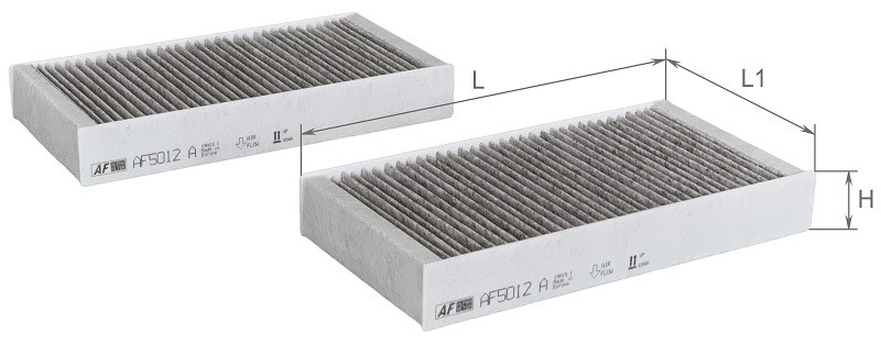 ALPHA FILTER AF5012A (2 PCS): Interieurfilter
