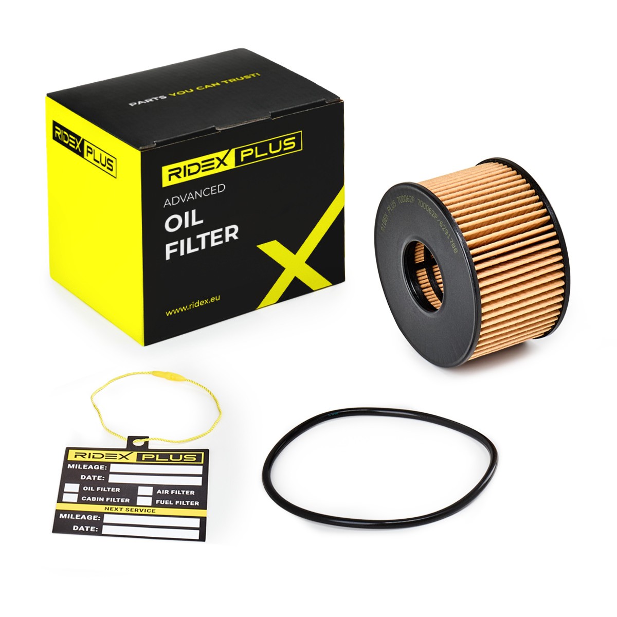 RIDEX PLUS 7O0062P: Oliefilter Met pakking