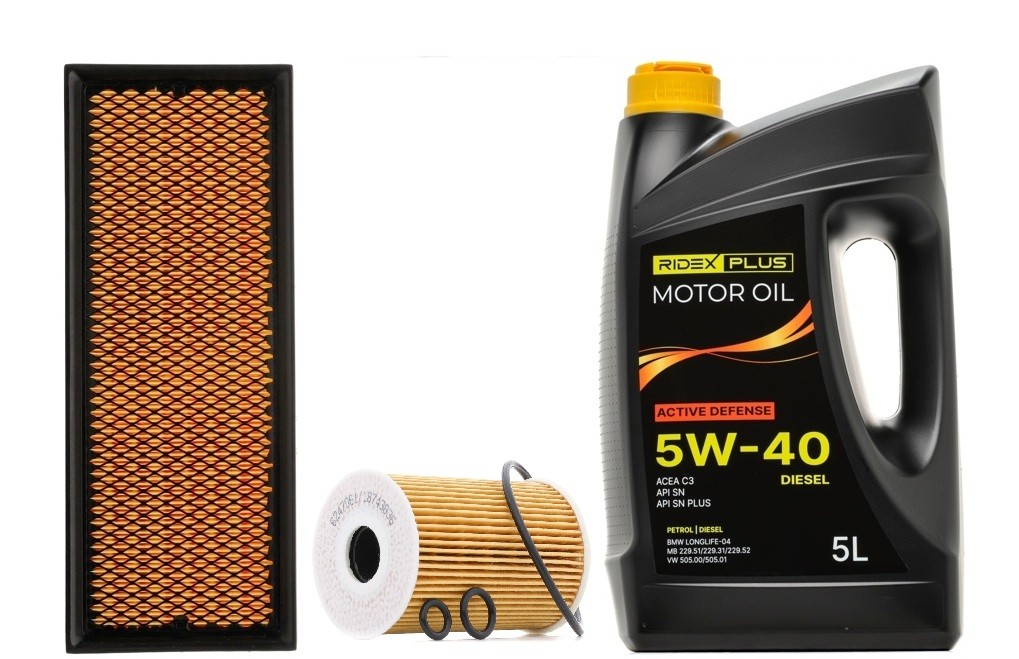 RIDEX PLUS 100374T0235P: Set filtri con olio motore