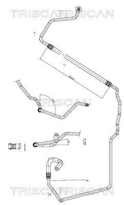 TRISCAN 8516 28005: Хидравличен маркуч, кормилно управление от хидравлична помпа към кормилна кутия