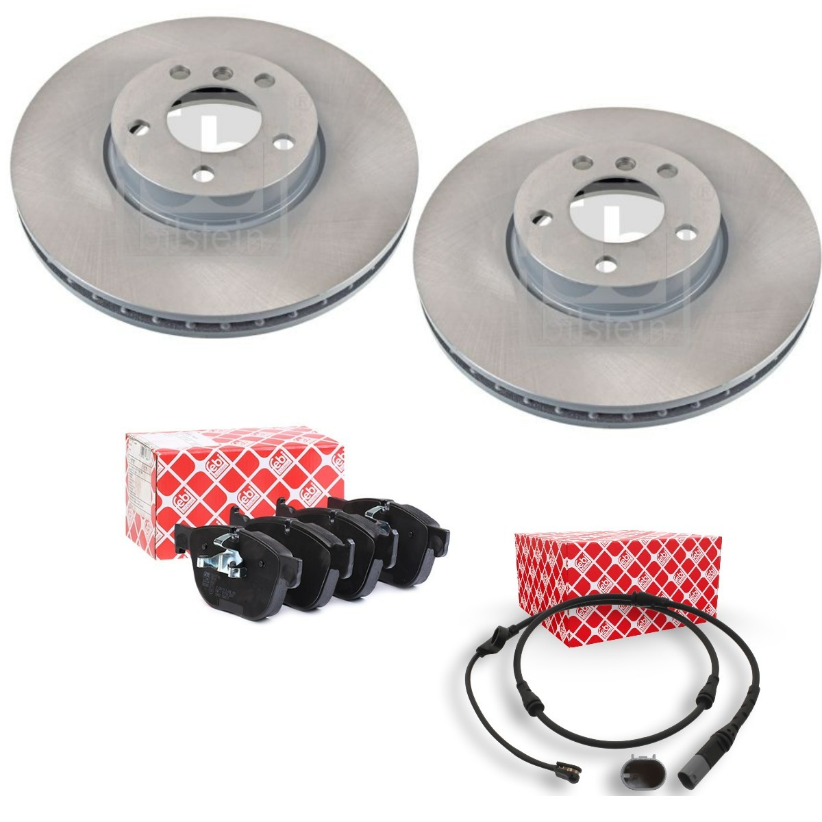 FEBI BILSTEIN FBL3405N0268: Bremsscheiben und -beläge Vorderachse, Vorderachse links, nur einseitig verbaut, Ø: 332mm, innenbelüftet