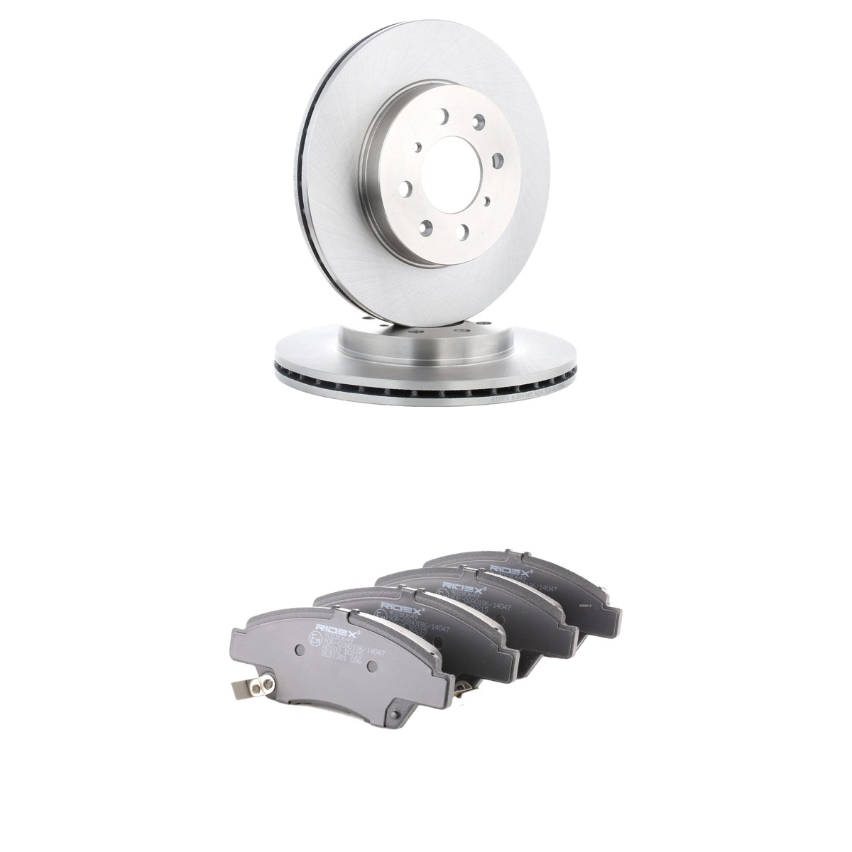 RIDEX 3405B3481: Bromssats, skivbroms framaxel, Ø: 262mm, ventilerad