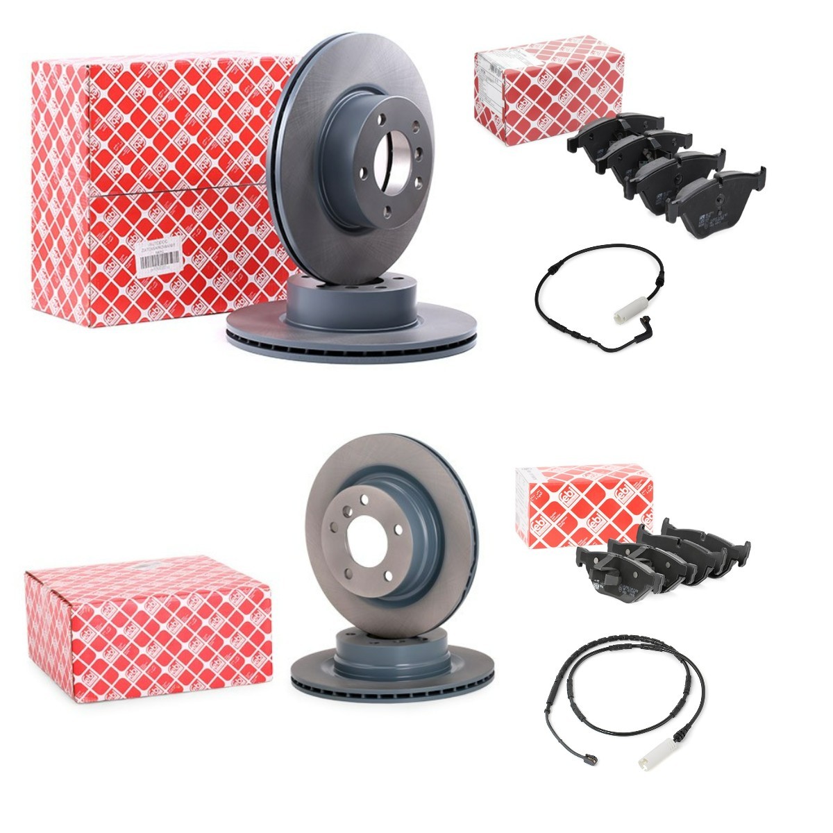 FEBI BILSTEIN FBL3405FR002: Remschijven en blokken Vooras, Achteras, Ø: 312, 300mm, interne ventilatie