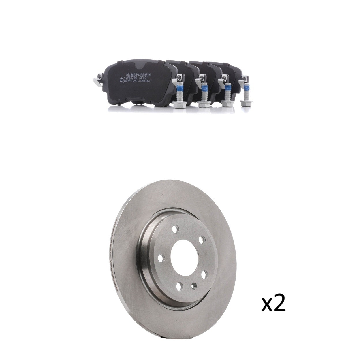 RIDEX 3405B3494: Remschijven en blokken Ø: 300,0mm, volledig