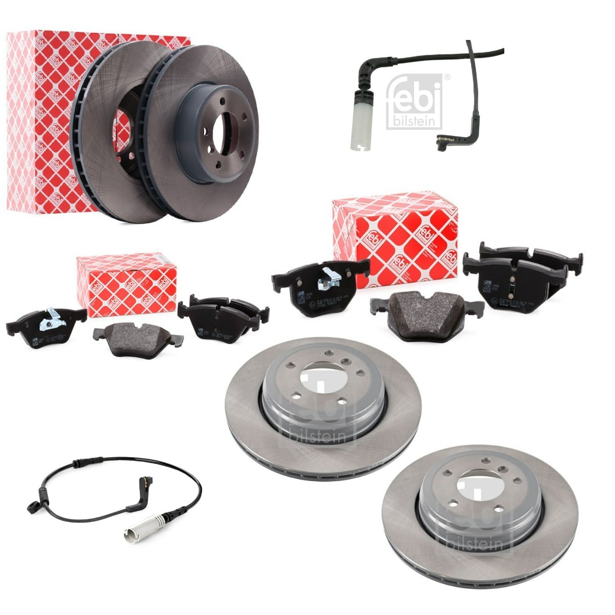 FEBI BILSTEIN FBL3405FR055: Remschijven en blokken Vooras, Vooras links, Achteras, Achteras links, Achteras rechts, Ø: 324, 320mm, interne ventilatie