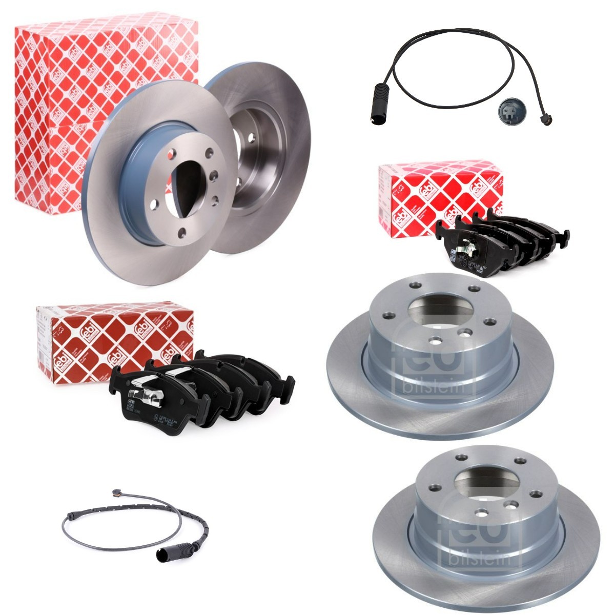 FEBI BILSTEIN FBL3405FR075: Pidurikomplekt, ketaspidur Esisild, esisild vasakul, esisild paremal, Tagasild, Tagasild vasakul, Tagasild paremal, Ø: 286, 272mm, täis