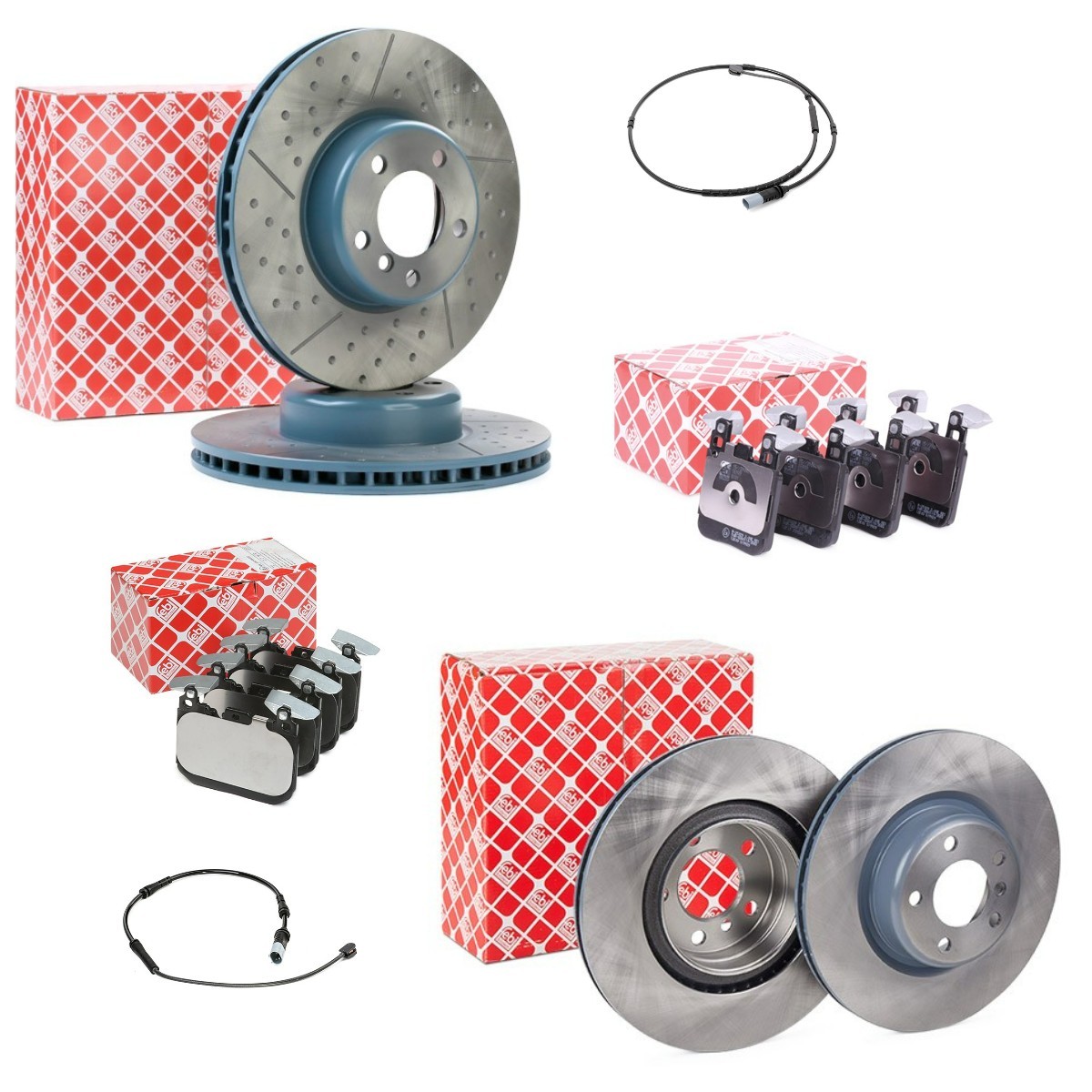 FEBI BILSTEIN FBL3405FR084: Fék készlet, tárcsafék elsőtengely, Első tengely bal, csak egyik oldalon lezárt, hátsótengely, Ø: 340, 345mm, réselt/lyuggatott, belső hűtésű