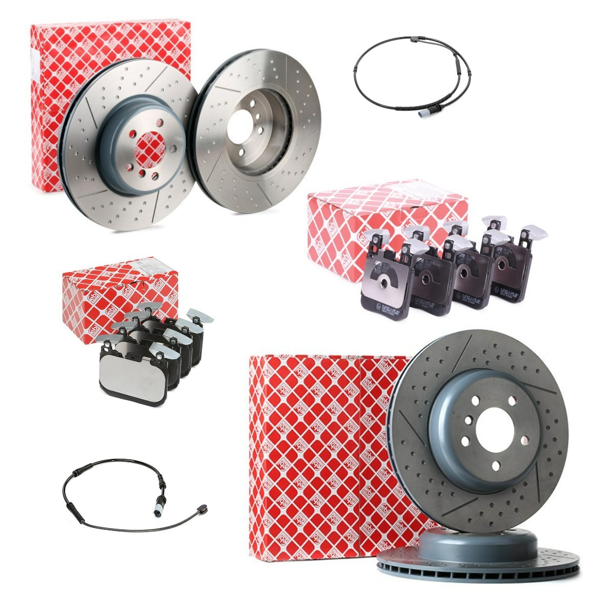 FEBI BILSTEIN FBL3405FR088: Fék készlet, tárcsafék elsőtengely, Első tengely bal, csak egyik oldalon lezárt, hátsótengely, Ø: 370, 345mm, iyuggatott/belső hűtésű, réselt/lyuggatott, belső hűtésű