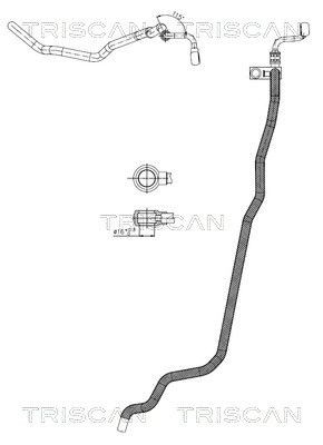 TRISCAN 8516 29089: Хидравличен маркуч, кормилно управление от кормилната кутия към охл. тръба