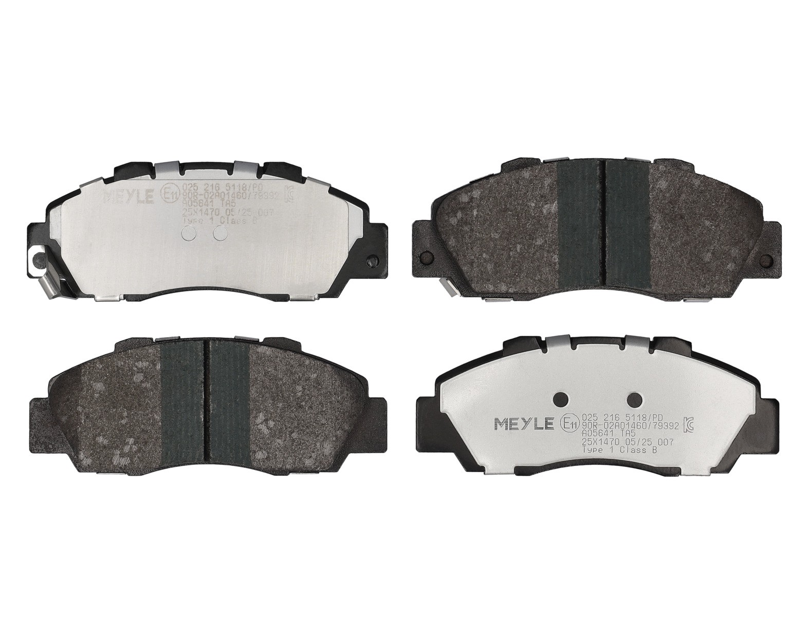 MEYLE 025 216 5118/PD: Bremsbeläge MEYLE-PD: Advanced performance and design. Vorderachse, mit Anti-Quietsch-Blech