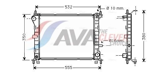 AVA COOLING SYSTEMS CN2114: Radiateur du moteur avec raccords rapides