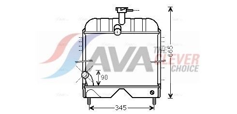 AVA COOLING SYSTEMS FD2225: Radiateur du moteur