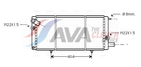 AVA COOLING SYSTEMS PEA2085: Radiateur du moteur ** CLEVER FIT ** sans vase d'expansion