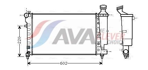 AVA COOLING SYSTEMS PEA2262: Radiateur du moteur avec joints, sans vase d'expansion