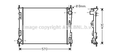AVA COOLING SYSTEMS RT2375: Radiateur du moteur