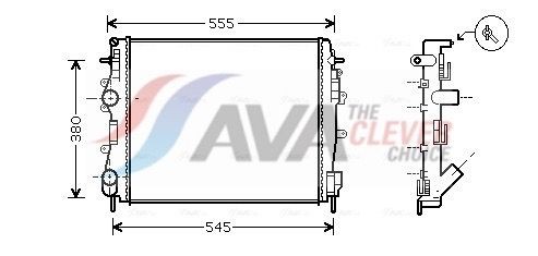 AVA COOLING SYSTEMS RTA2325: Radiateur du moteur ** CLEVER FIT ** sans vase d'expansion