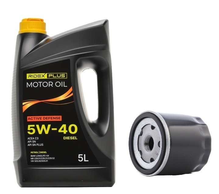 RIDEX PLUS 100374T0285P: Filtri komplektā ar motoreļļu