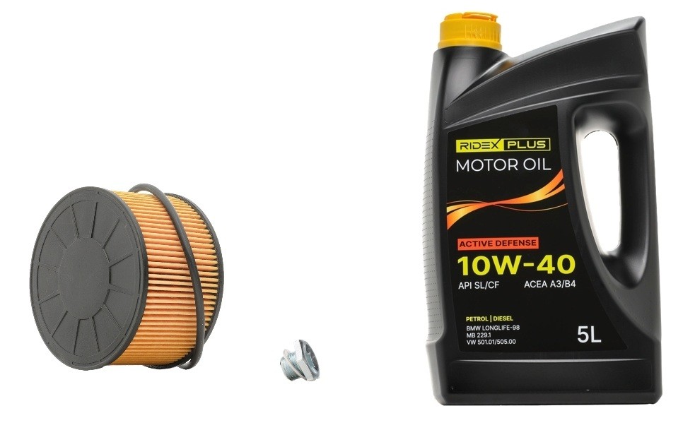 RIDEX PLUS 100374T0288P: Szűrőkészlet motorolajjal