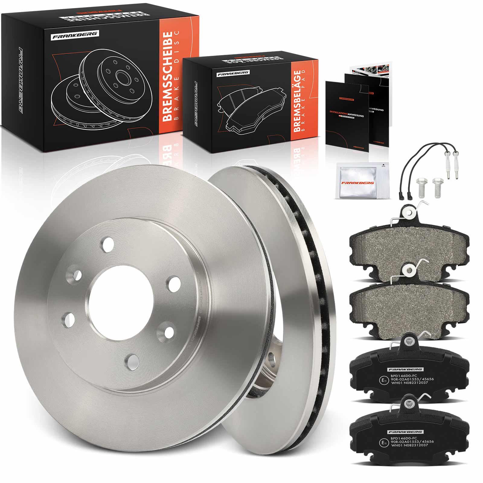 Frankberg 5481FB0033196: Bromssats, skivbroms framaxel, Ø: 237.8mm, ventilerad