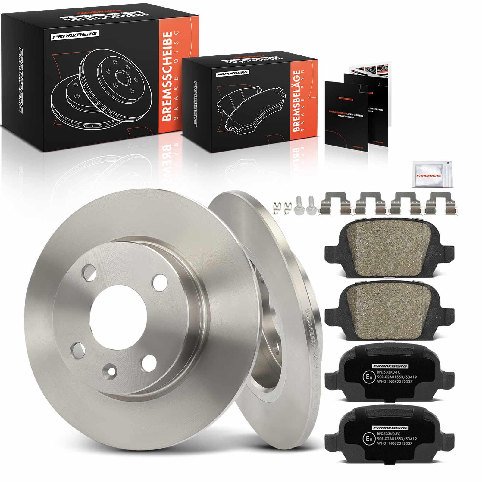 Frankberg 5481FB0033359: Bremseskiver og klodser bagaksel, Ø: 239.7mm, fuldstændigt