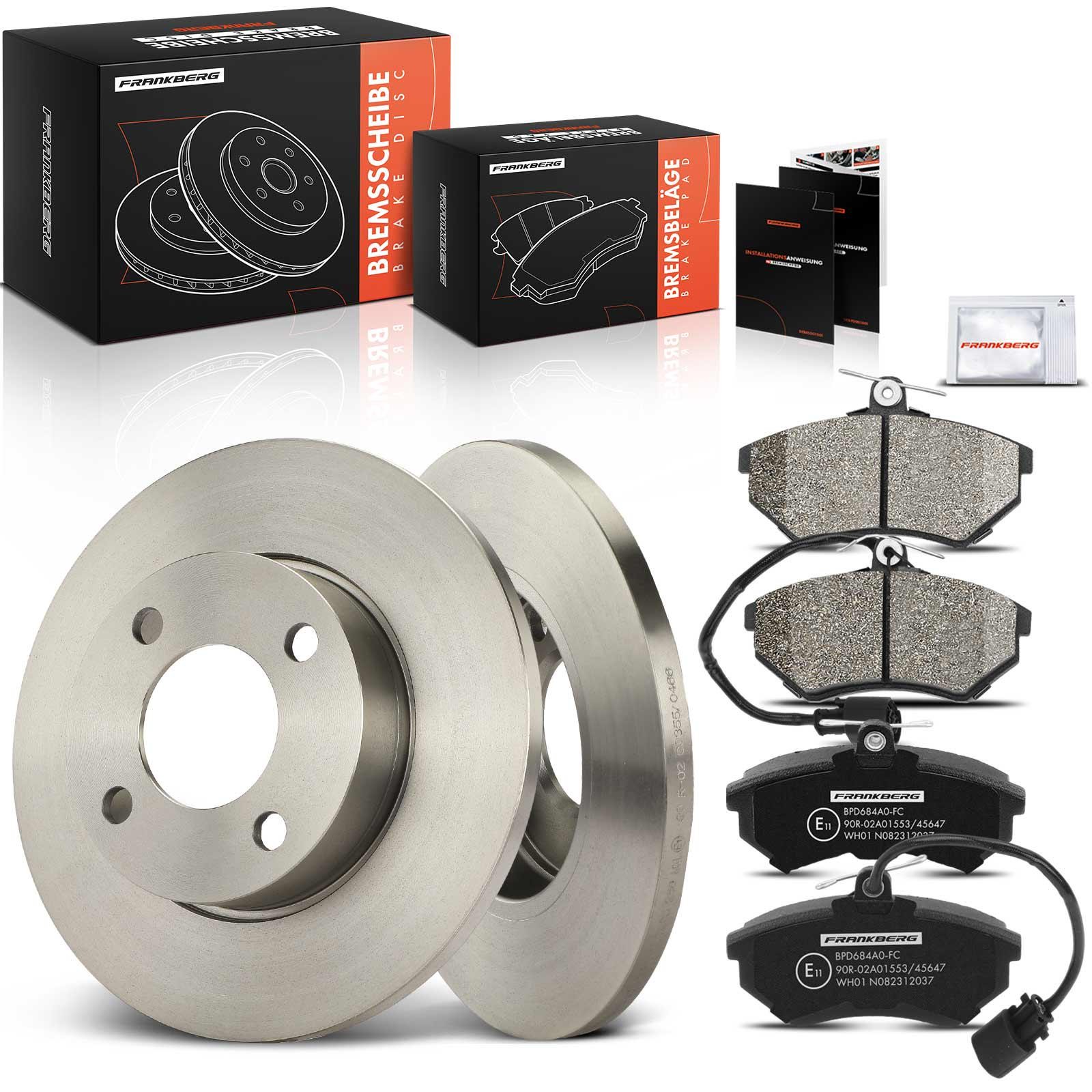 Frankberg 5481FB0033213: Bromssats, skivbroms framaxel, Ø: 256mm, full
