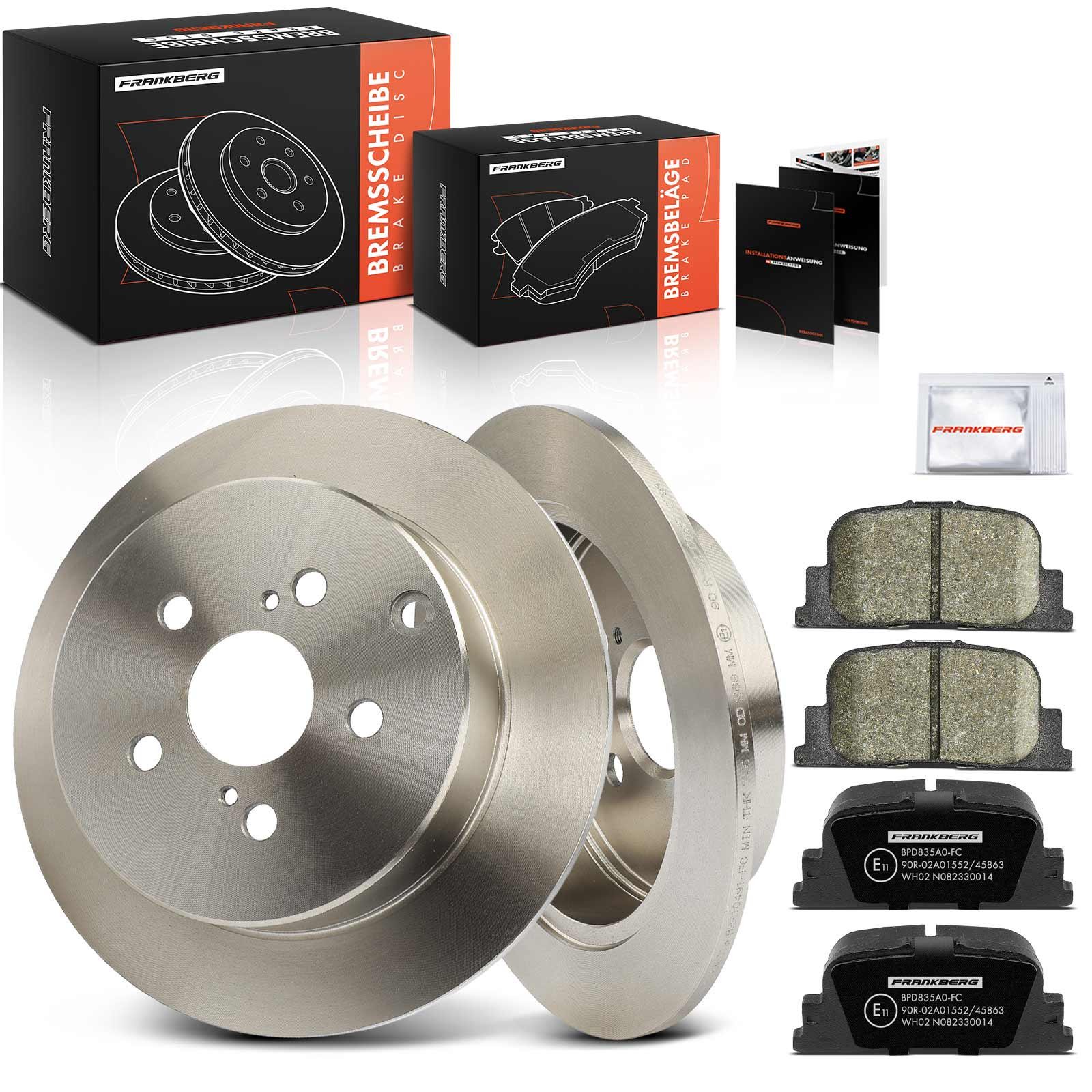 Frankberg 5481FB0029262: Bromssats, skivbroms Bakaxel, Ø: 269mm, full