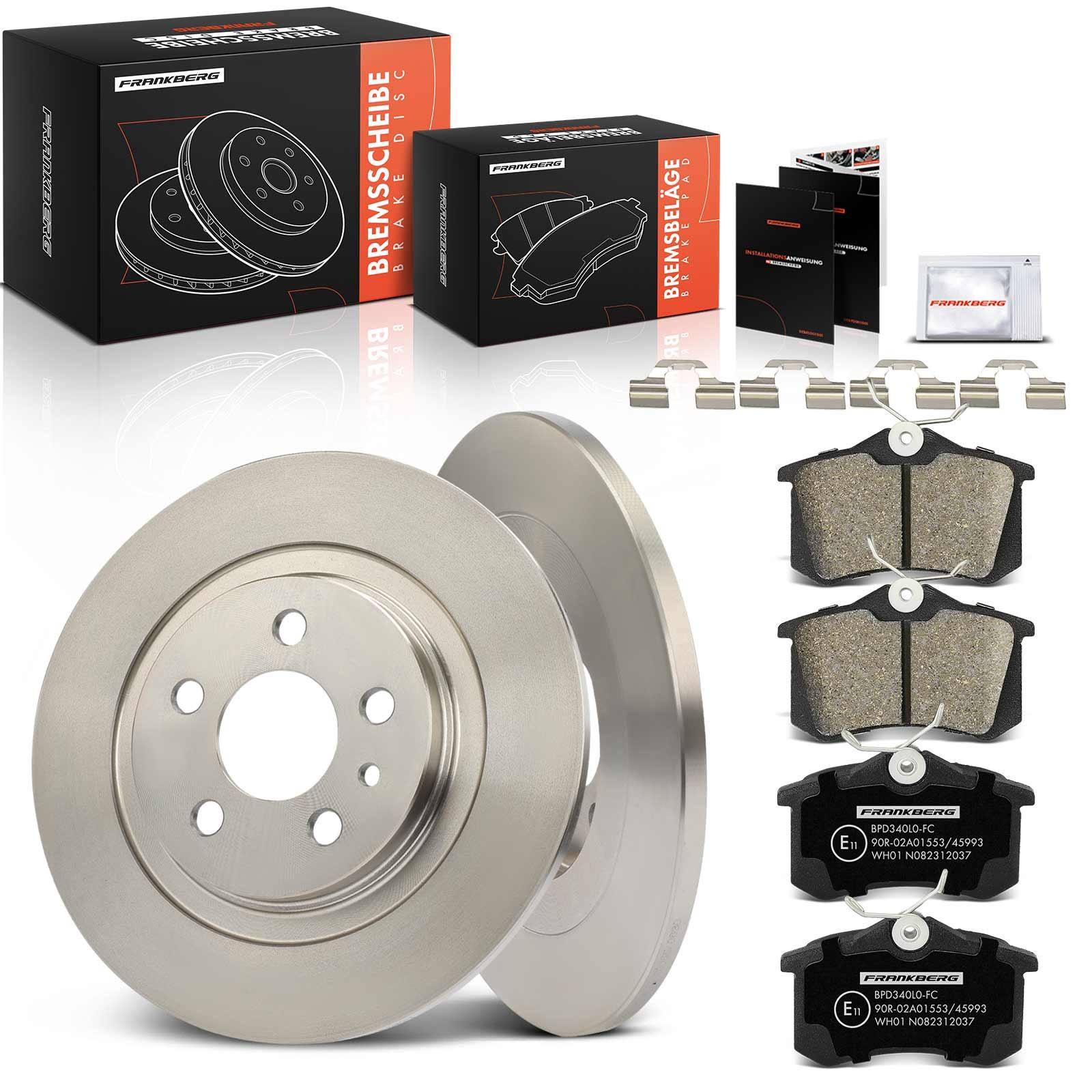 Frankberg 5481FB0033492: Σετ φρένων, δισκόφρενα Πίσω άξονας, Ø: 271.8mm, πλήρες