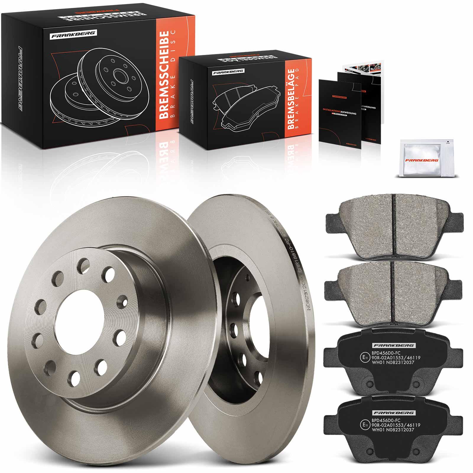 Frankberg 5481FB0029270: Bremžu komplekts, Disku bremzes Aizmugurējais tilts, Ø: 271.8mm, pilnīgi