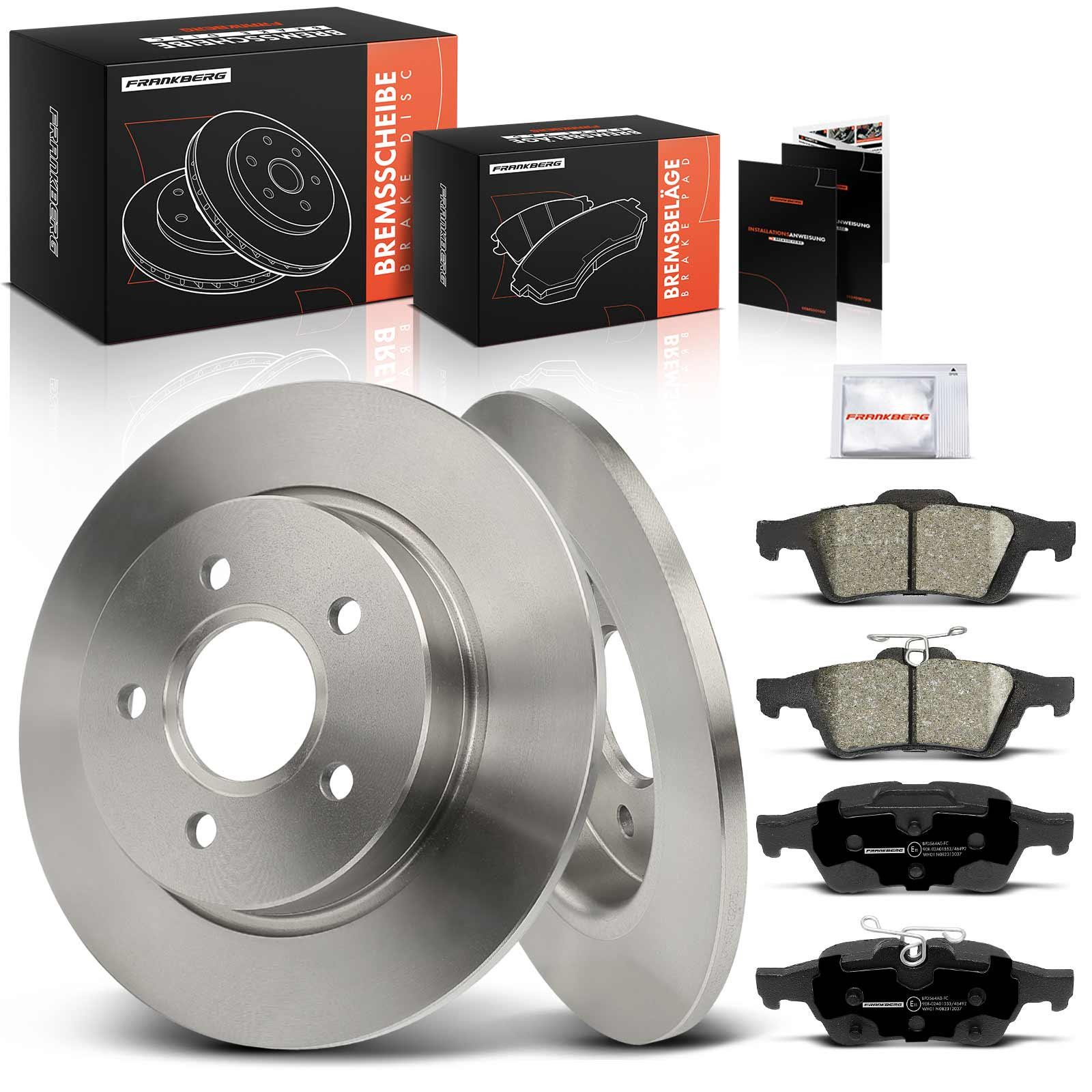 Frankberg 5481FB0033629: Remschijven en blokken Achteras, Ø: 271mm, volledig