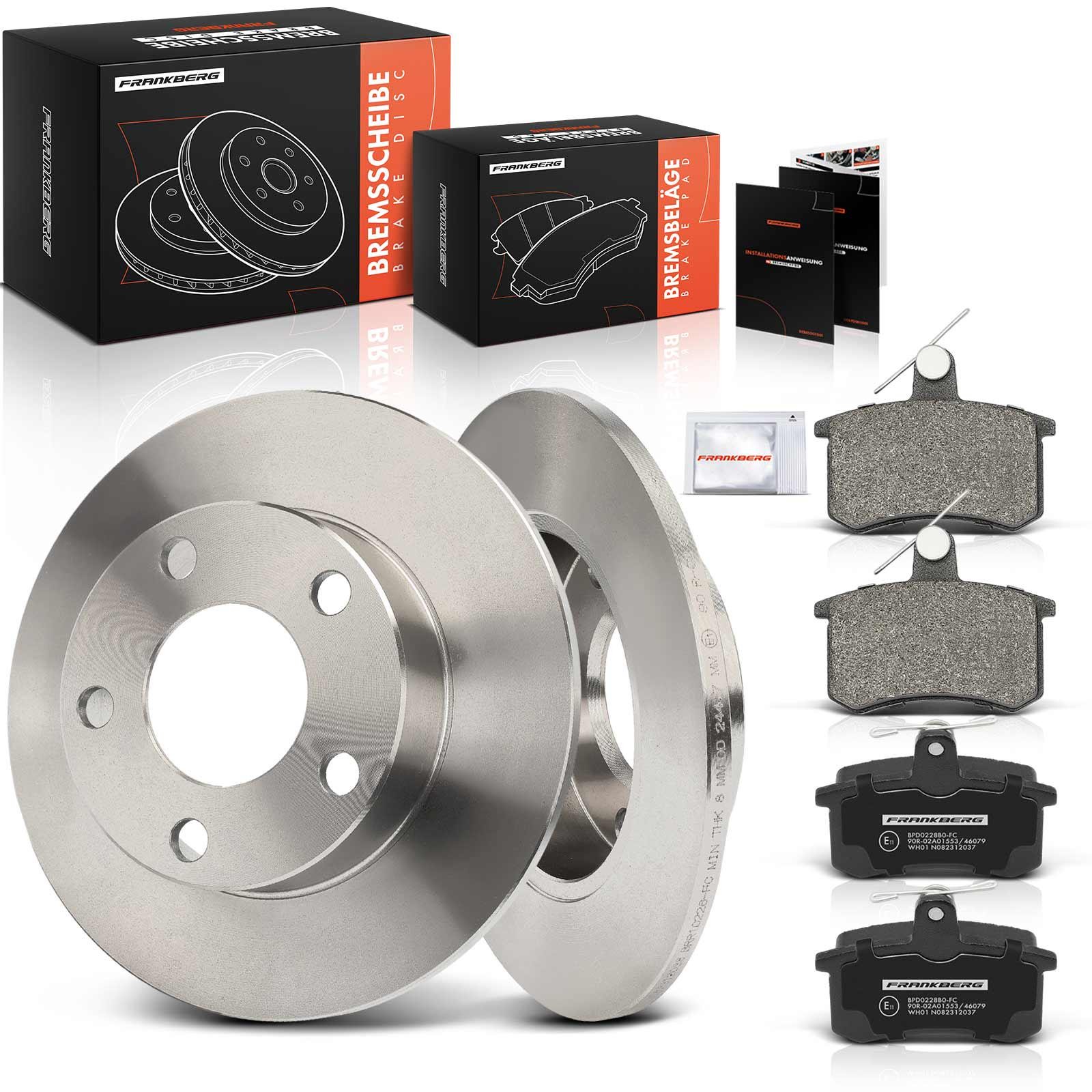 Frankberg 5481FB0033323: Bromssats, skivbroms Bakaxel, Ø: 244.7mm, full