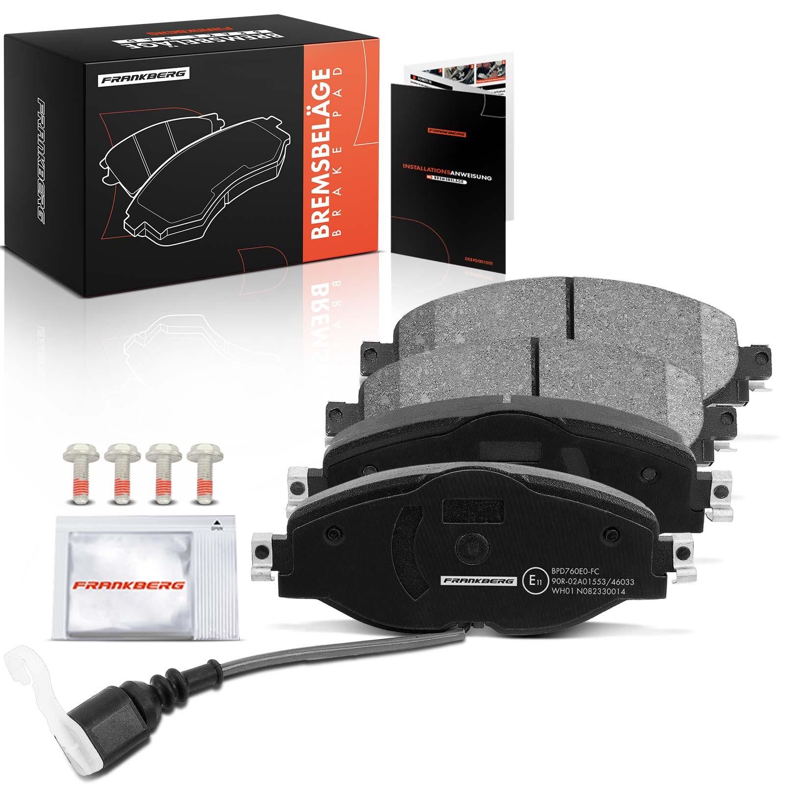Frankberg 5481FB0029224: Bremsbeläge Vorderachse beidseitig, mit Schaftschrauben