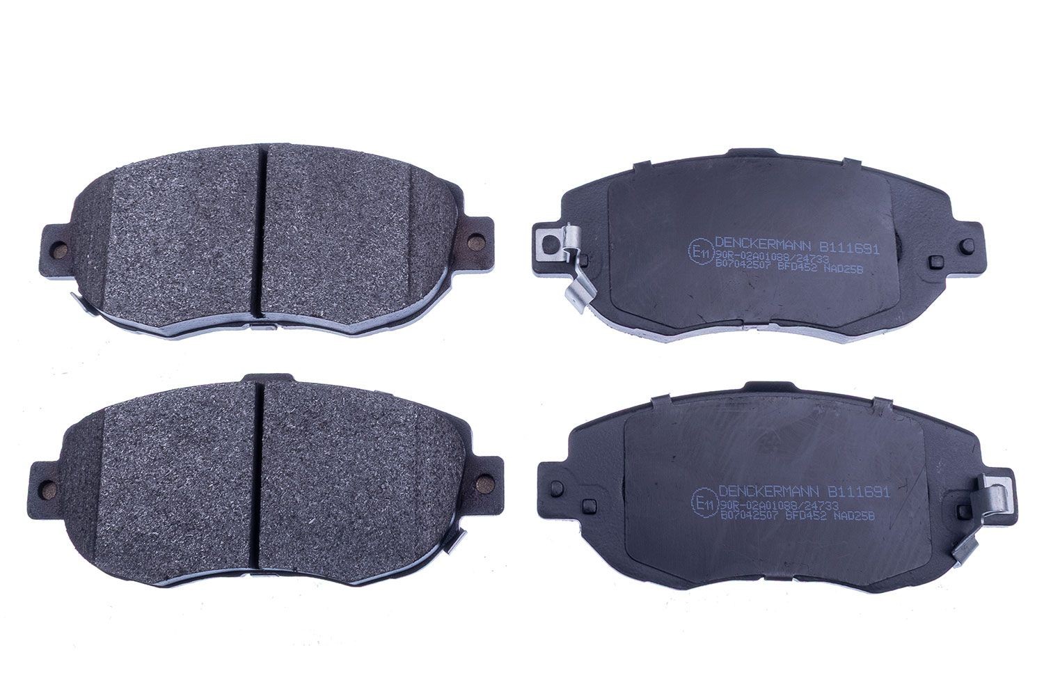 DENCKERMANN B111691: Fékbetét készlet, tárcsafék elsőtengely