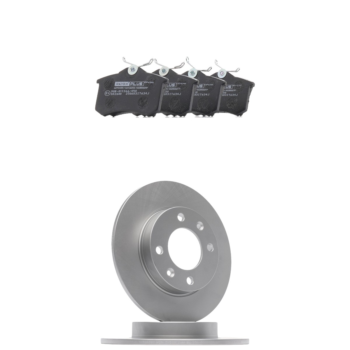 RIDEX PLUS 3405B0372P: Bromssats, skivbroms Bakaxel, Ø: 247mm, full