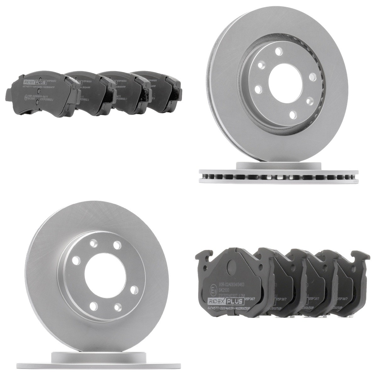 RIDEX PLUS 3405B0331P: Bremsscheiben und -beläge