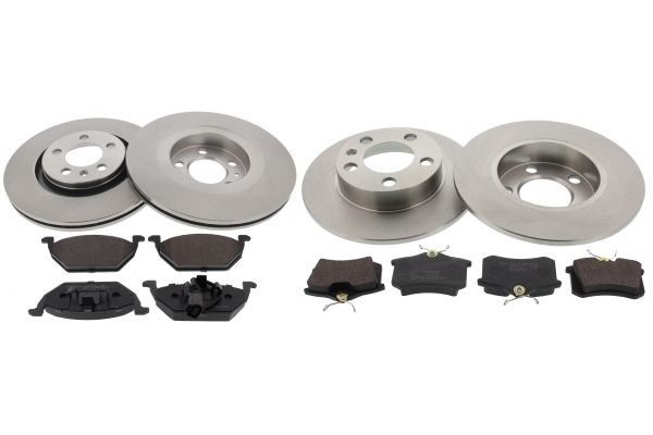 MAPCO 47857/1: Disques et plaquettes de freins Essieu avant, Essieu arrière, Ø: 280, 230mm, ventilé, plein