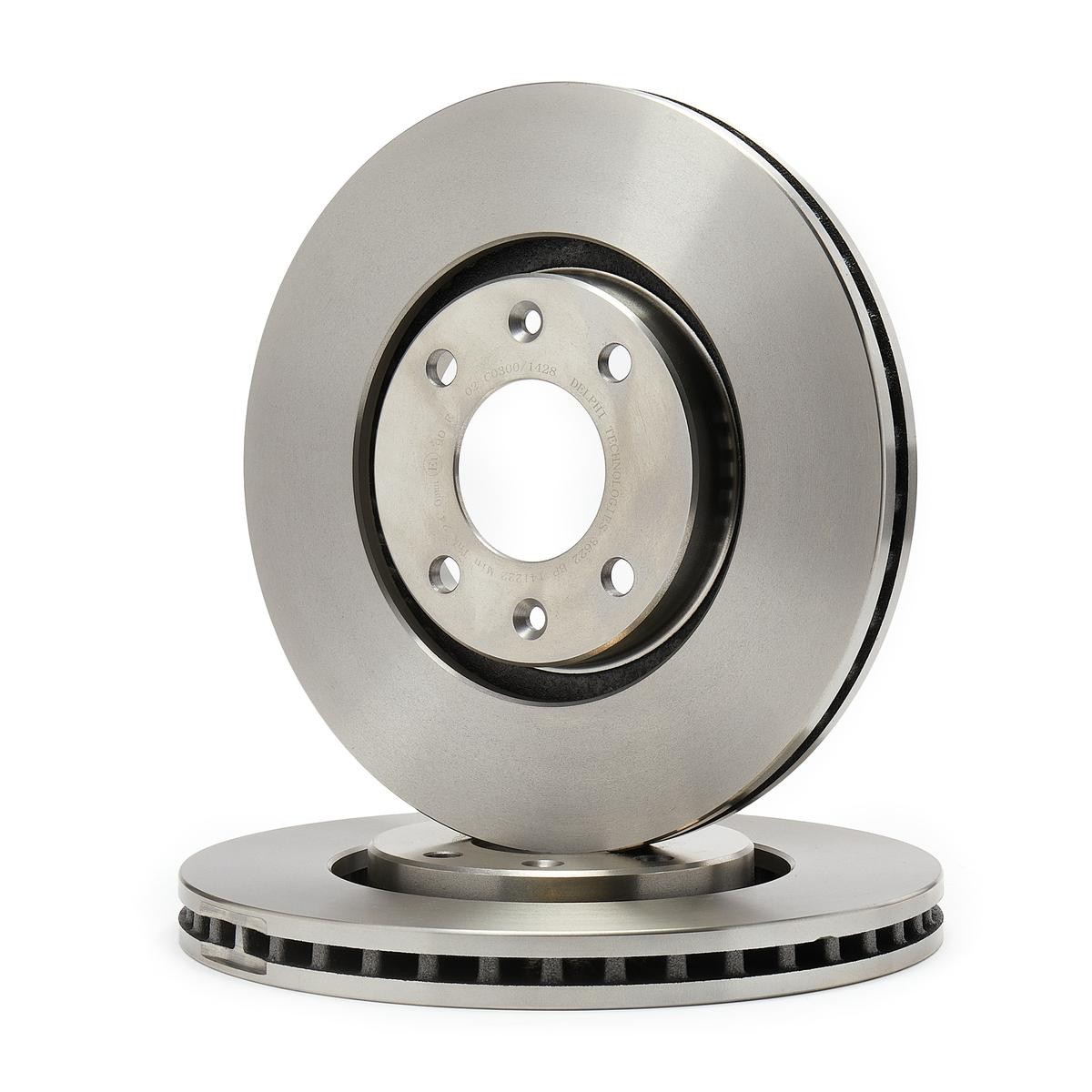 DELPHI BG3622: Remschijf Ø: 283mm, Geventileerd, Ø: 283mm, Geolied