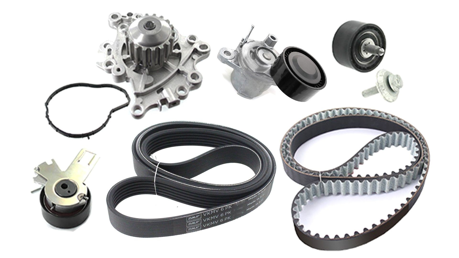 SKF VKMC 13001: Bomba de água + Jogo de correia dentada/correias em V MASTERKIT