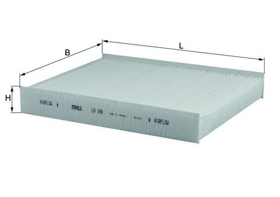 MAHLE LA 169: Innenraumfilter Partikelfilter