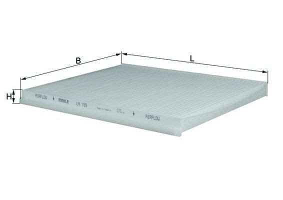 MAHLE LA 199: Filtrs, Salona telpas gaiss Daļiņu filtrs