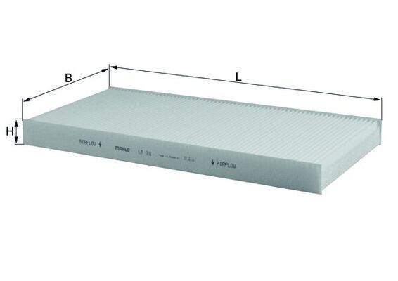 MAHLE LA 78: Szűrő, utastér levegő részecskeszűrő