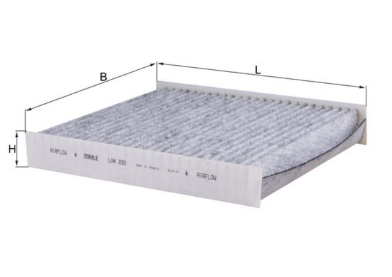 MAHLE LAK 220: Innenraumfilter Aktivkohlefilter