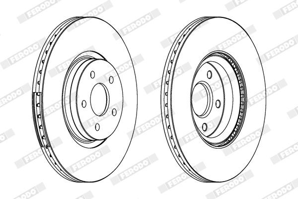 FERODO DDF157: Remschijf Ø: 239mm, Geventileerd, Ø: 239mm, Geolied, Zonder schroeven PREMIER