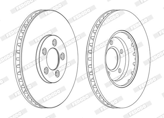 FERODO DDF1571: Remschijf Ø: 240mm, volledig, Ø: 240mm, Geolied, Met ABS sensorring, Met wiellager PREMIER