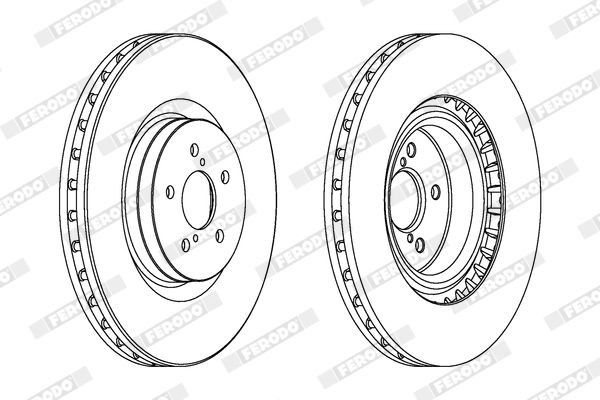 FERODO DDF1033: Bremseskive Ø: 245mm, fuldstændigt, Ø: 245mm, olieret, uden skruer PREMIER