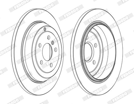 FERODO DDF232: Bremsscheibe Ø: 253mm, voll, Ø: 253mm, geölt, ohne Schrauben PREMIER