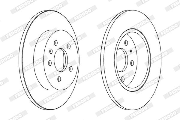 FERODO DDF887: Remschijf Ø: 240mm, Geventileerd, Ø: 240mm, Geolied, Zonder schroeven PREMIER