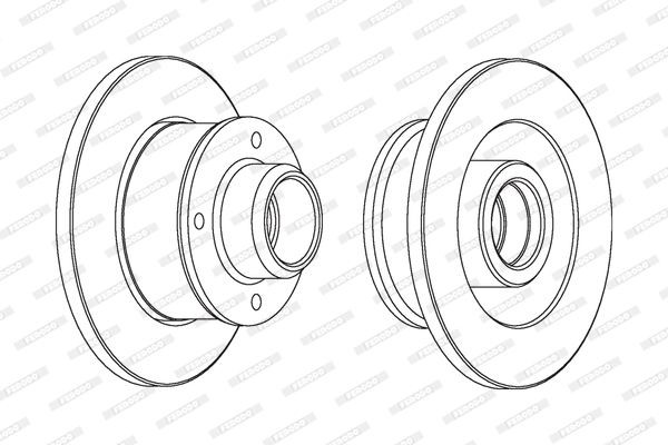 FERODO DDF137: Remschijf Ø: 226mm, volledig, Ø: 226mm, Geolied, Zonder schroeven PREMIER