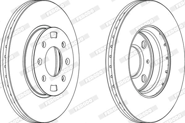 FERODO DDF1741: Bremsscheibe Ø: 251mm, voll, Ø: 251mm, geölt, ohne Schrauben PREMIER